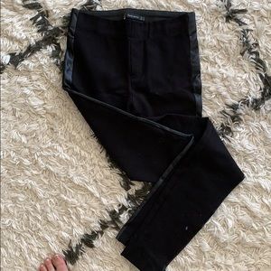 Zara leggings with faux leather detail